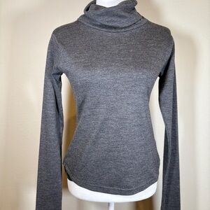 Barbara Bui Gray Wool Turtleneck Top Size XS